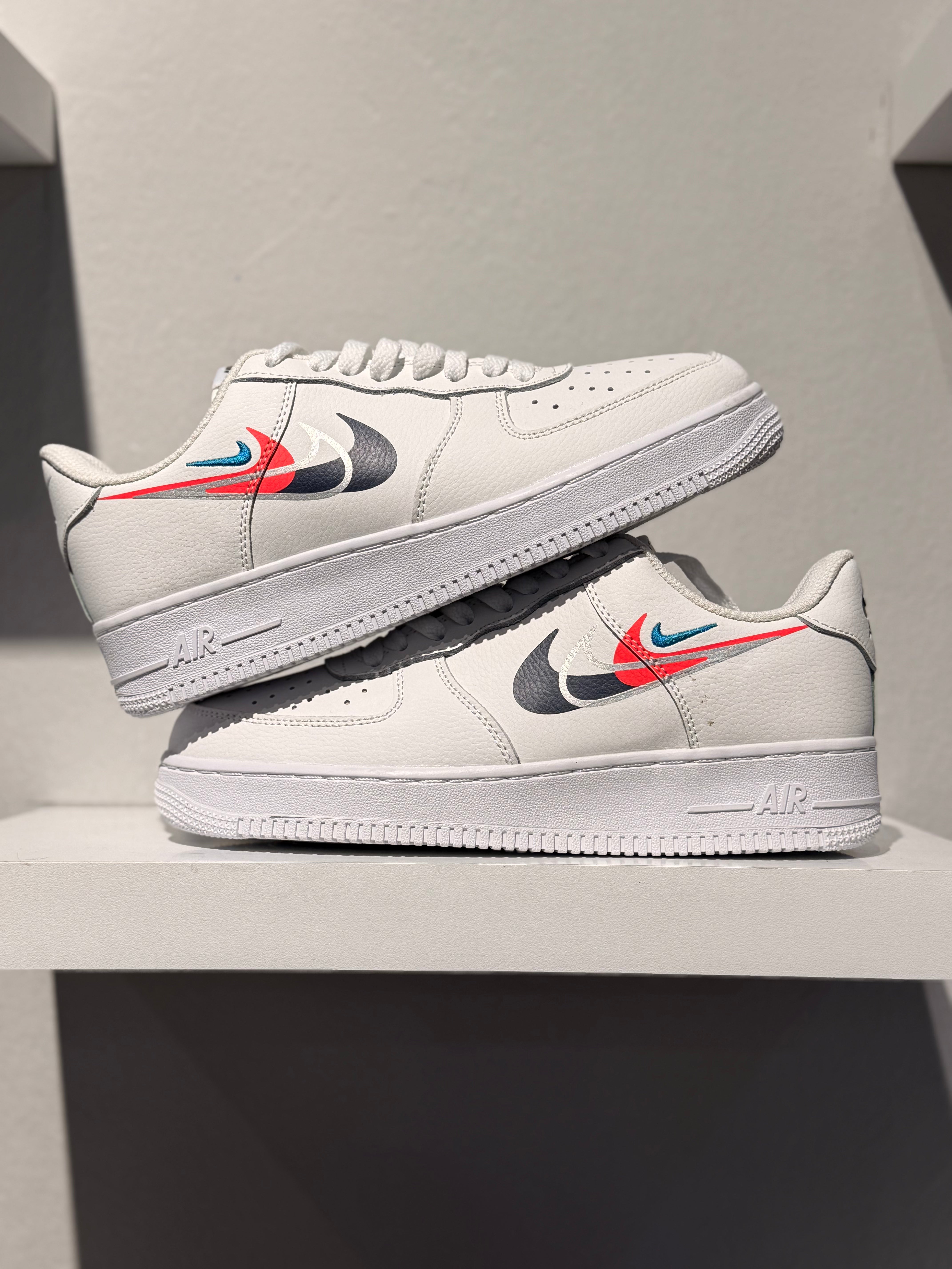 NIKE AIR FORCE 1 LOW 07 QUADRUPLE SWOOSH WHITE