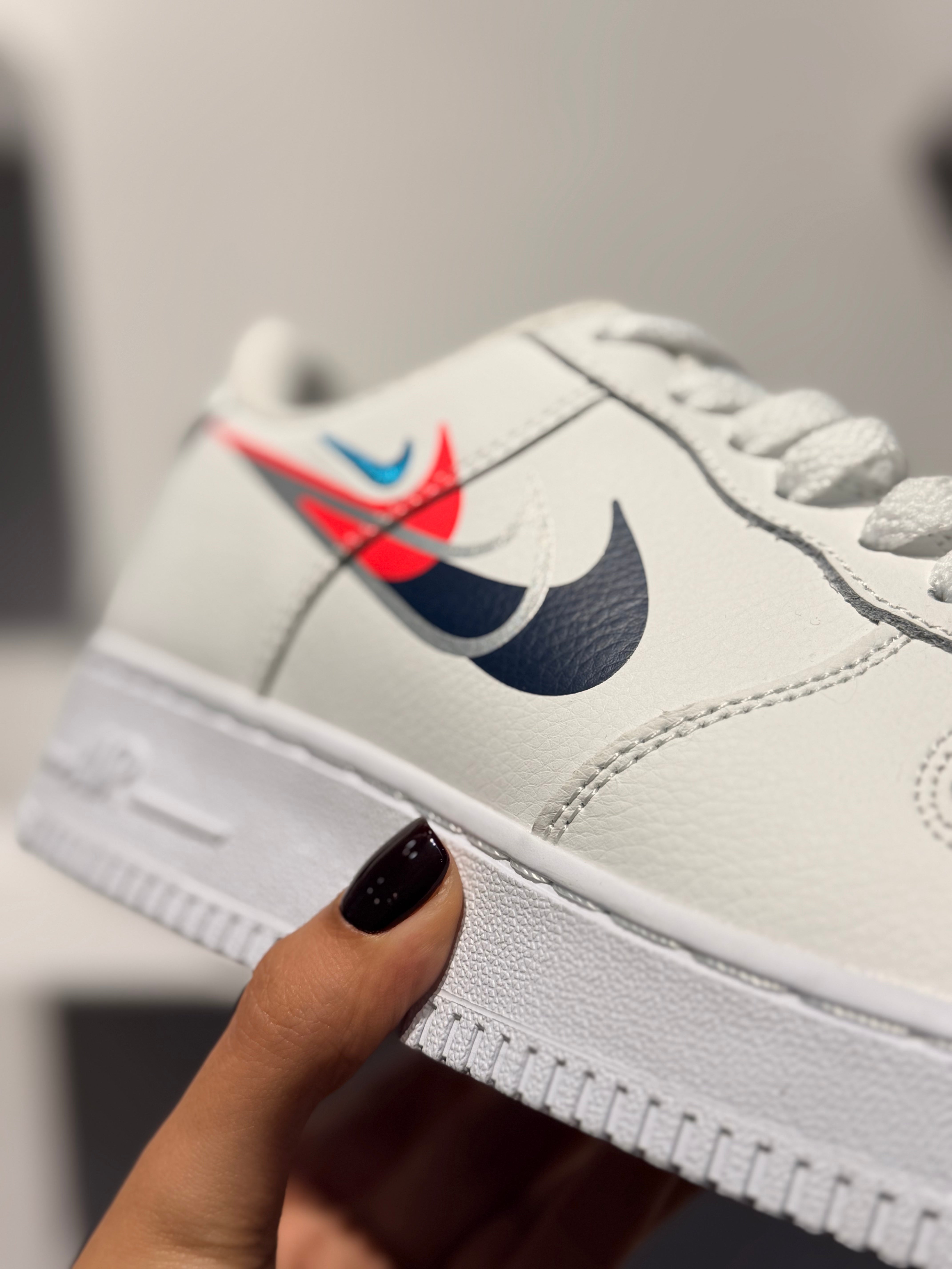 NIKE AIR FORCE 1 LOW 07 QUADRUPLE SWOOSH WHITE