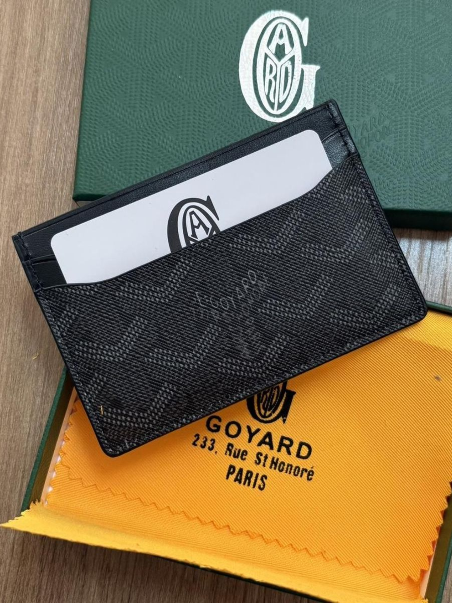GOYARD CARD HOLDER BLACK