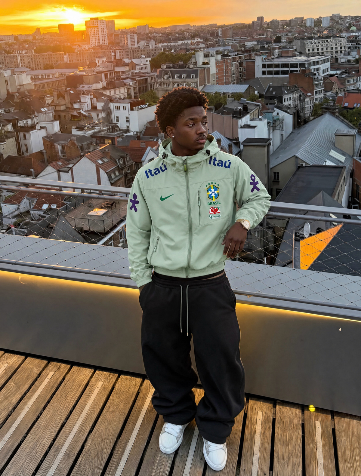 NIKE BRAZIL WINDBREAKER JACKET GREEN