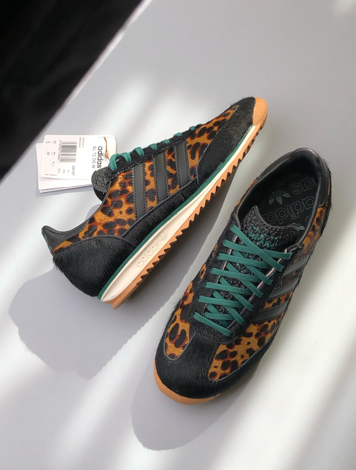 ADIDAS SL 72 LEOPARD PRINT COLLEGIATE GREEN