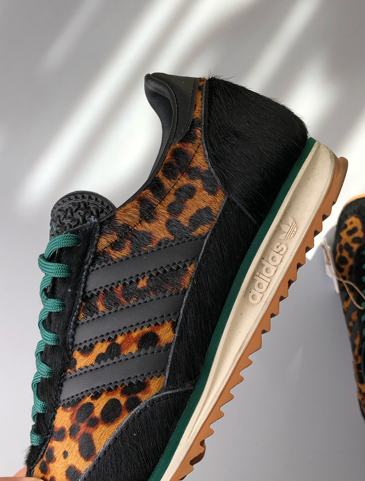 ADIDAS SL 72 LEOPARD PRINT COLLEGIATE GREEN