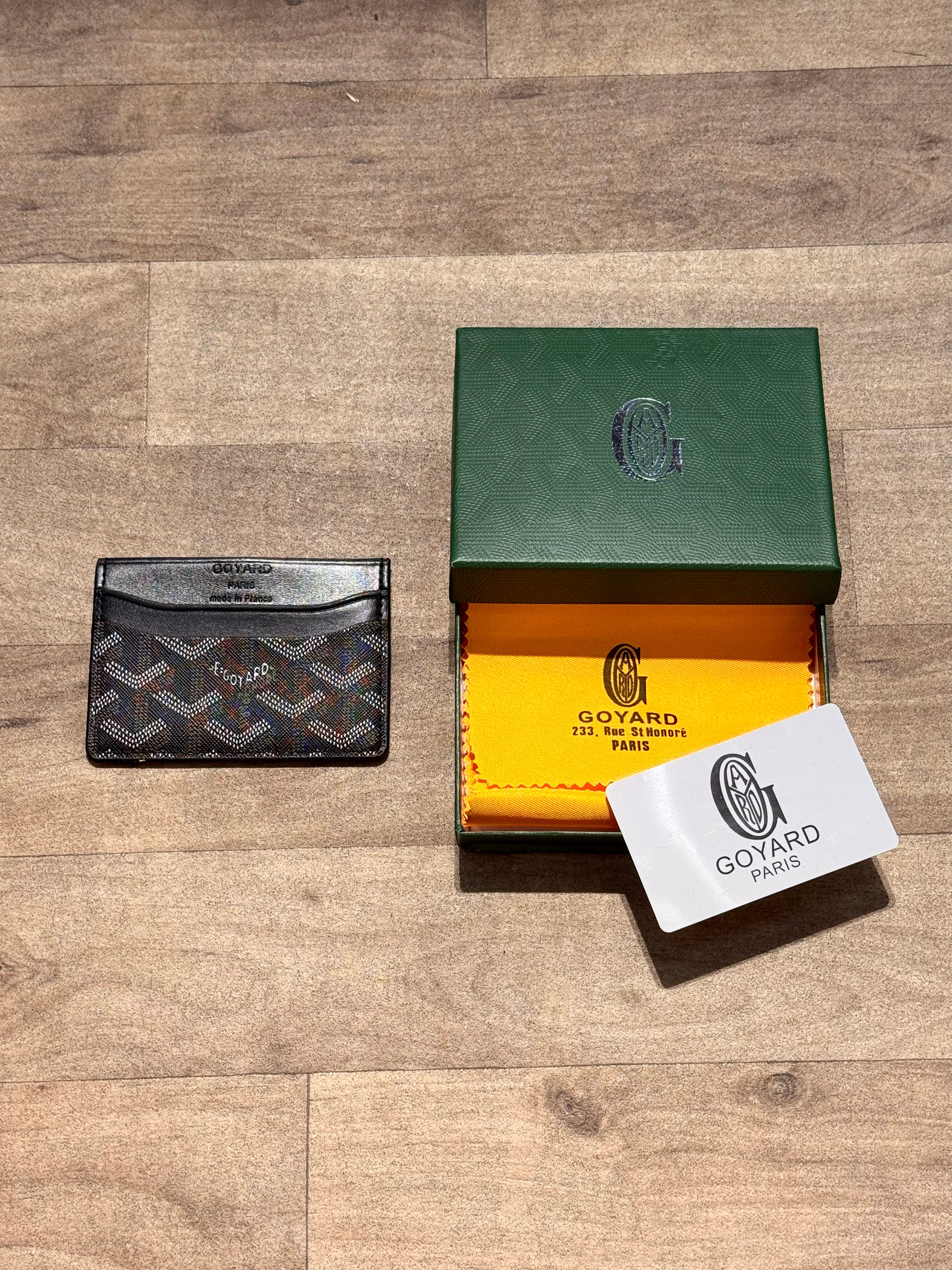 GOYARD CARD HOLDER BLACK X BROWN