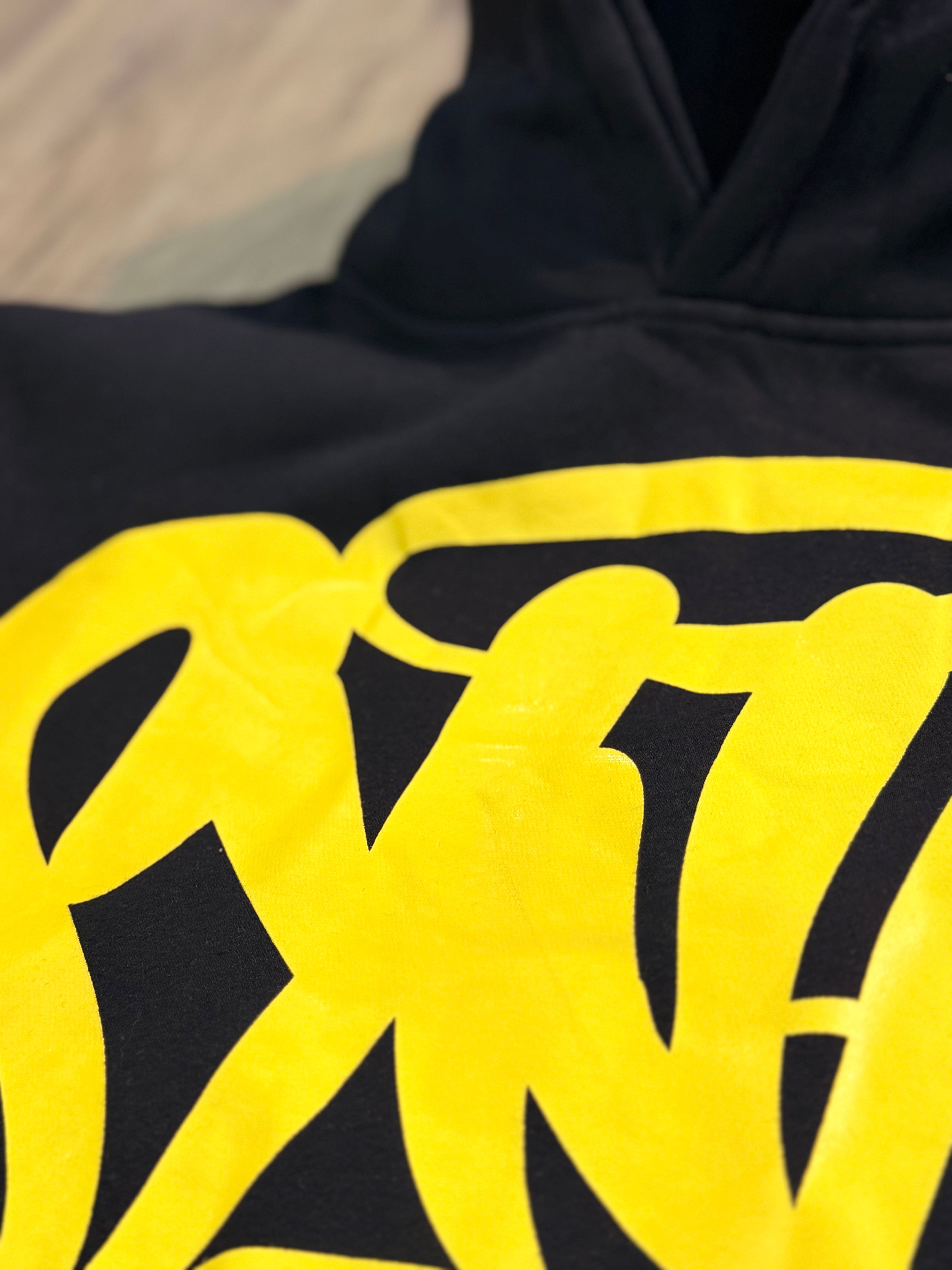 HOODIE SYNAWORLD BLACK X YELLOW