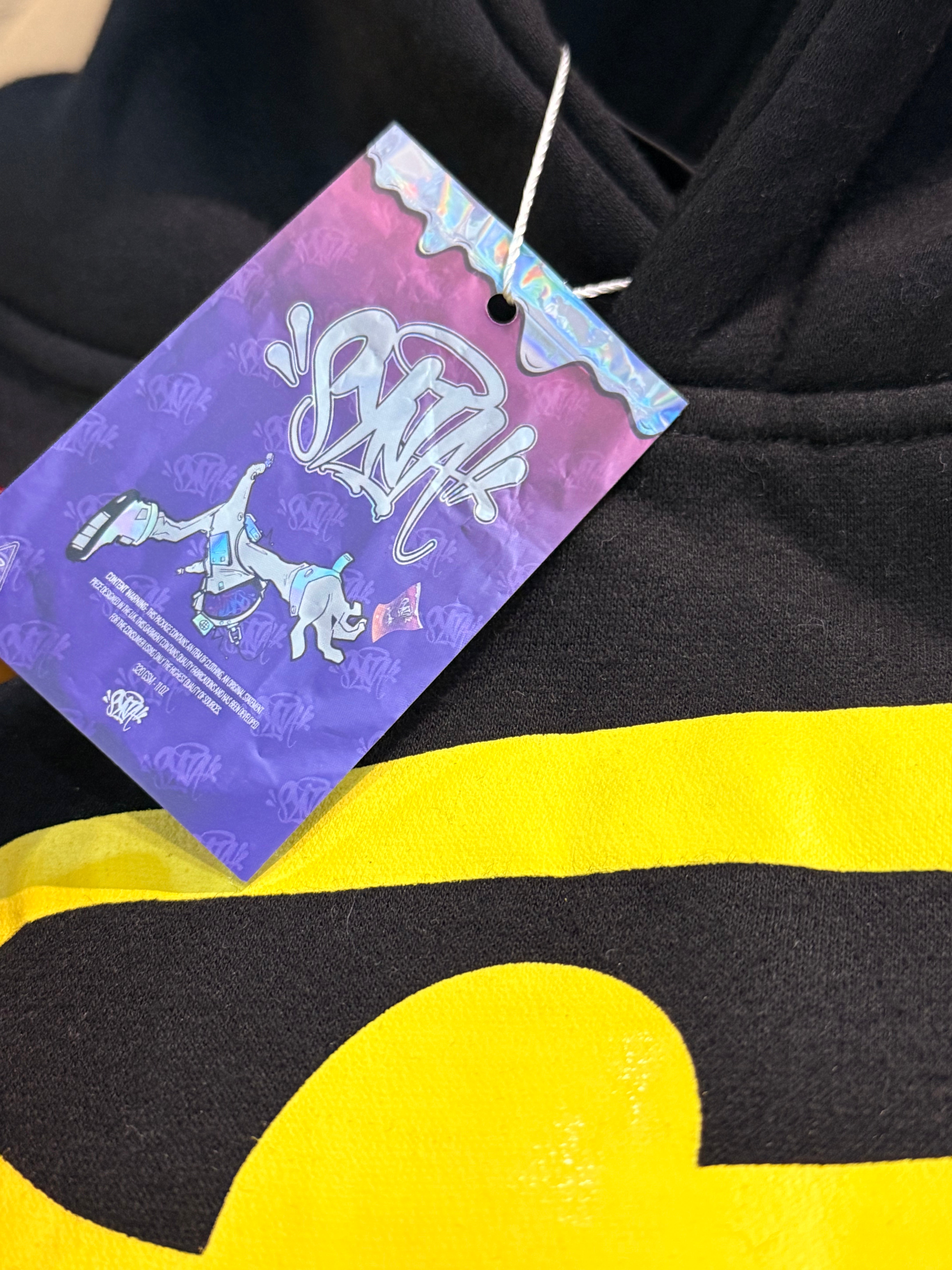 HOODIE SYNAWORLD BLACK X YELLOW