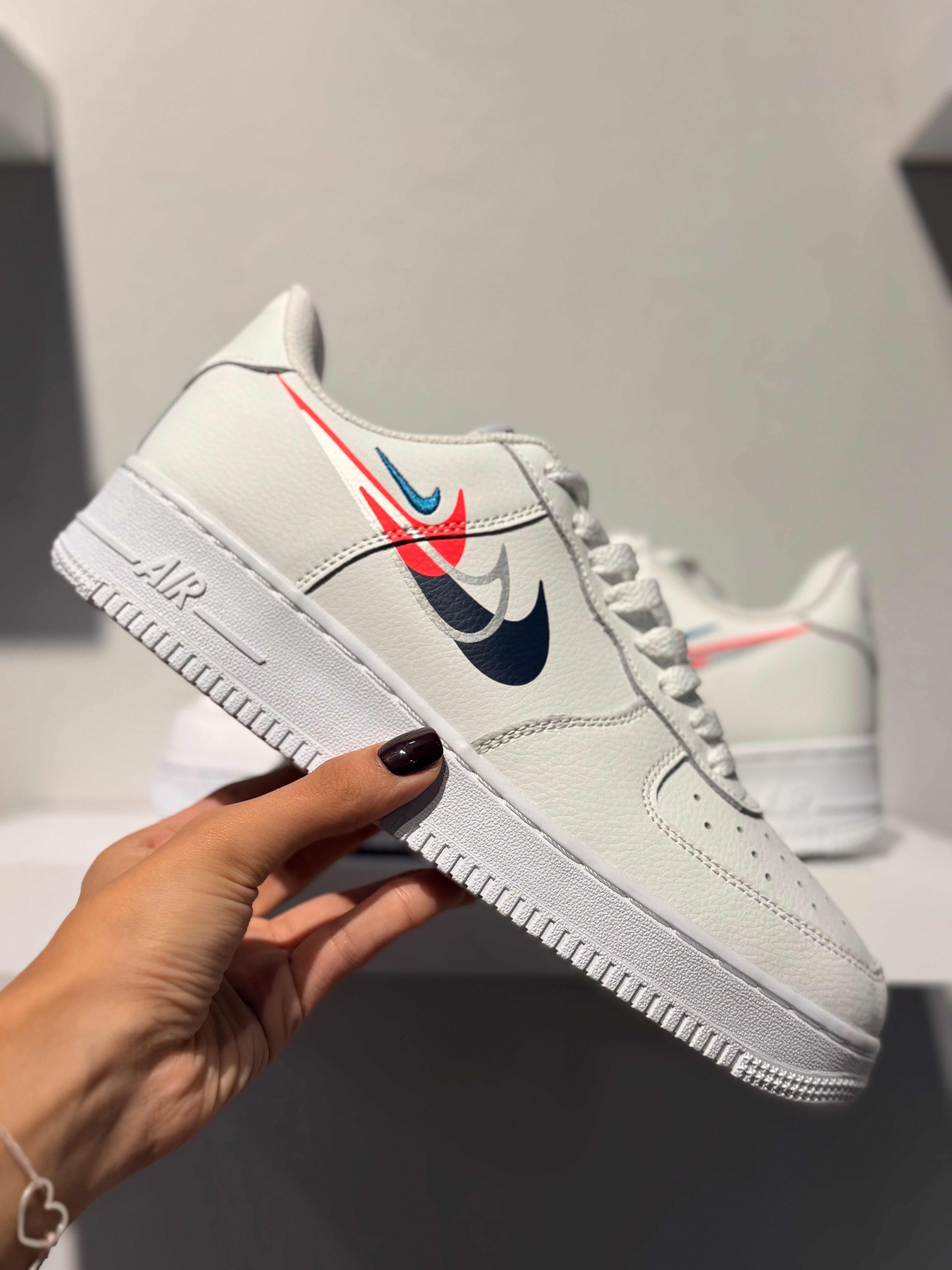 NIKE AIR FORCE 1 LOW 07 QUADRUPLE SWOOSH WHITE
