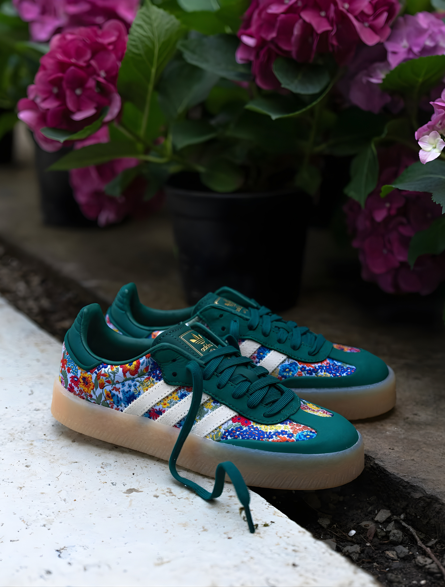 ADIDAS SAMBAE  LIBERTY LONDON "COLLEGIATE GREEN