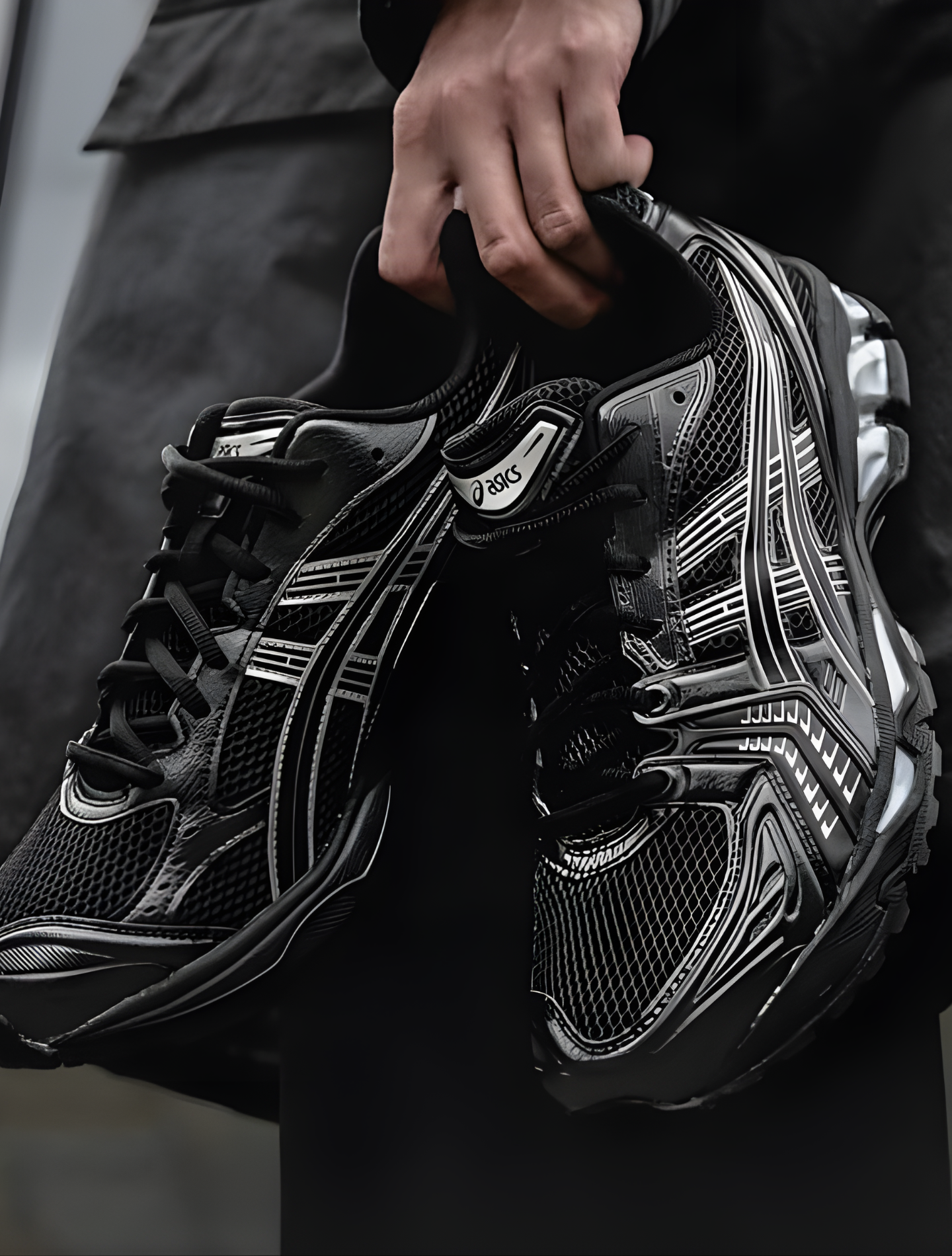 ASICS GEL-KAYANO 14 BLACK PURE SILVER