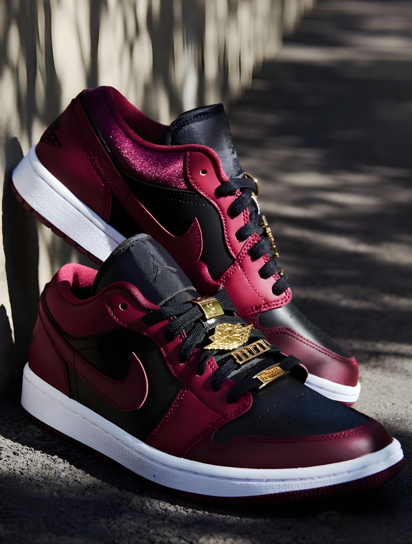 NIKE AIR JORDAN 1 LOW SE BLACK DARK BEETROOT
