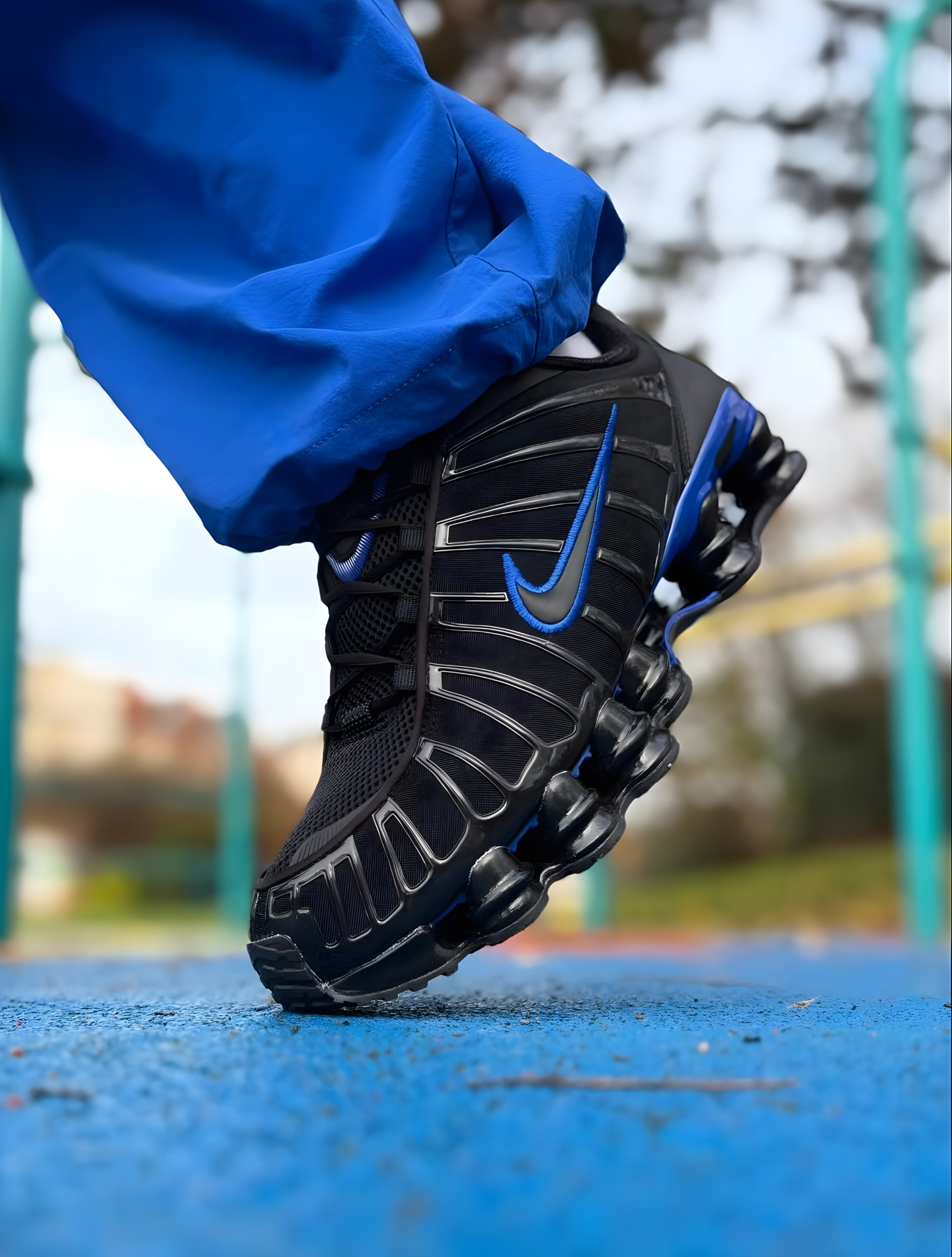 NIKE SHOX TL BLACK RACER BLUE