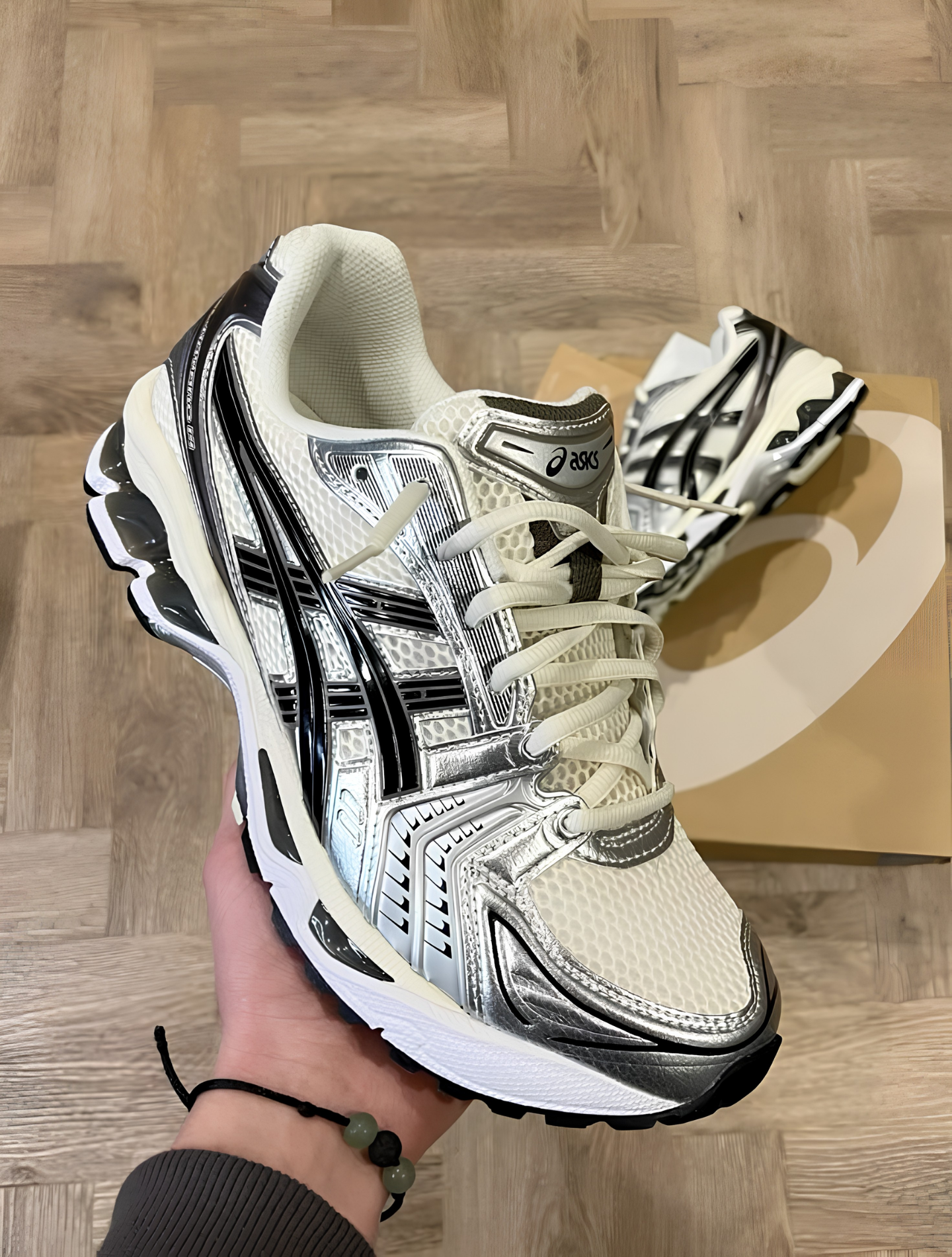 ASICS BASKETS GEL KAYANO 14 CREAM BLACK METALLIC PLUM