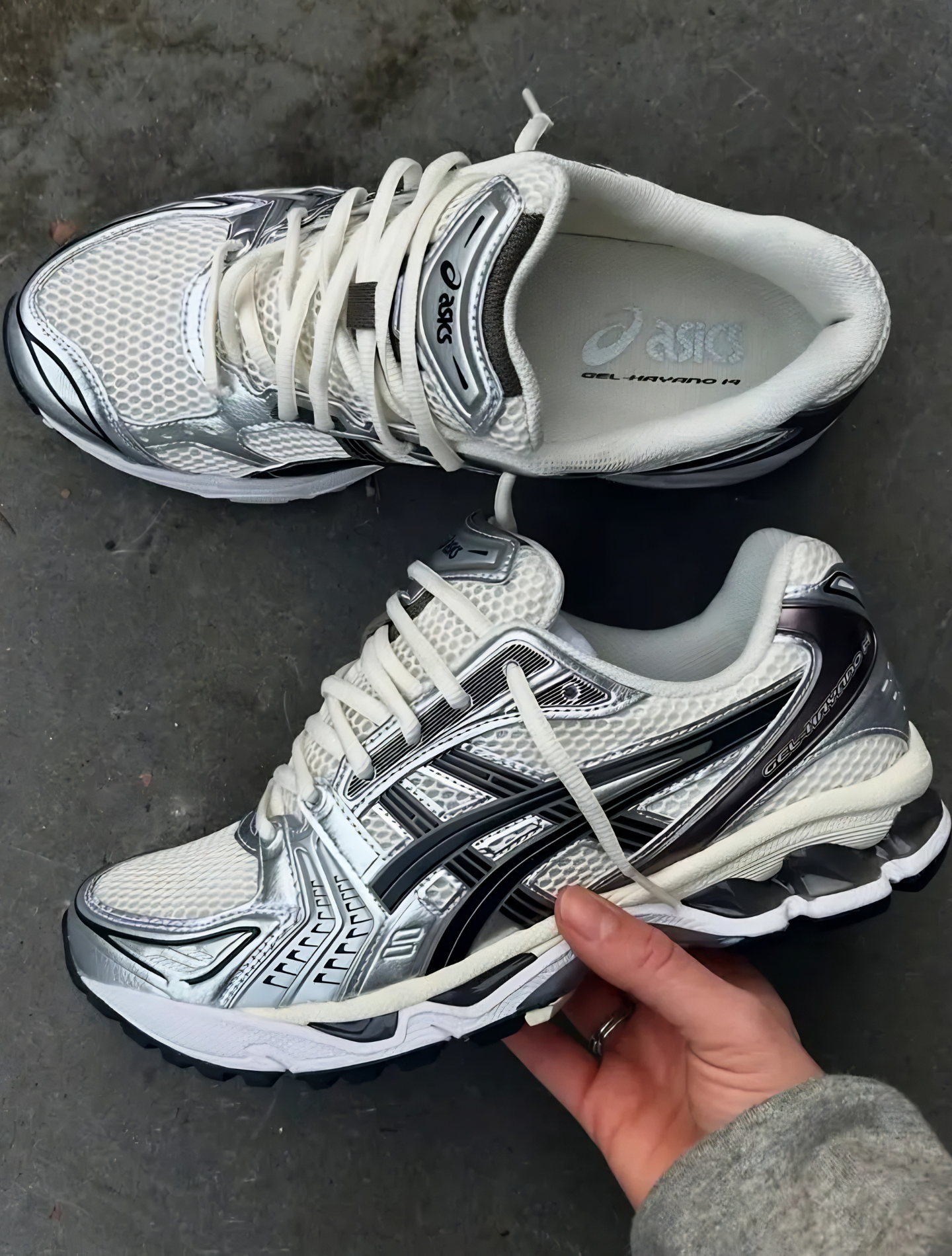 ASICS BASKETS GEL KAYANO 14 CREAM BLACK METALLIC PLUM