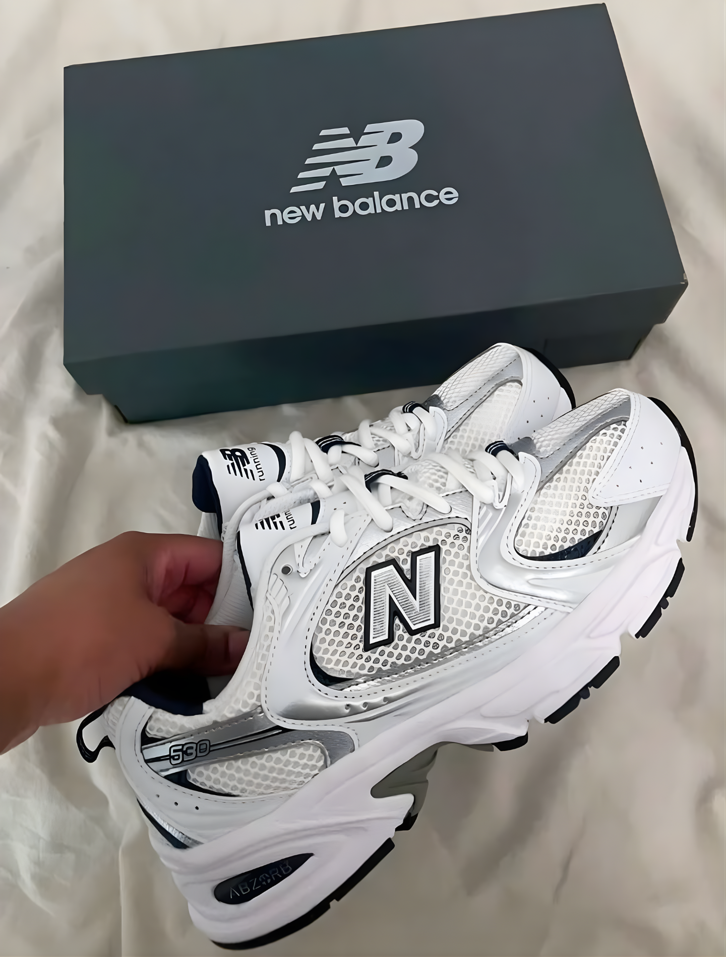 NEW BALANCE 530 WHITE GREY NAVY