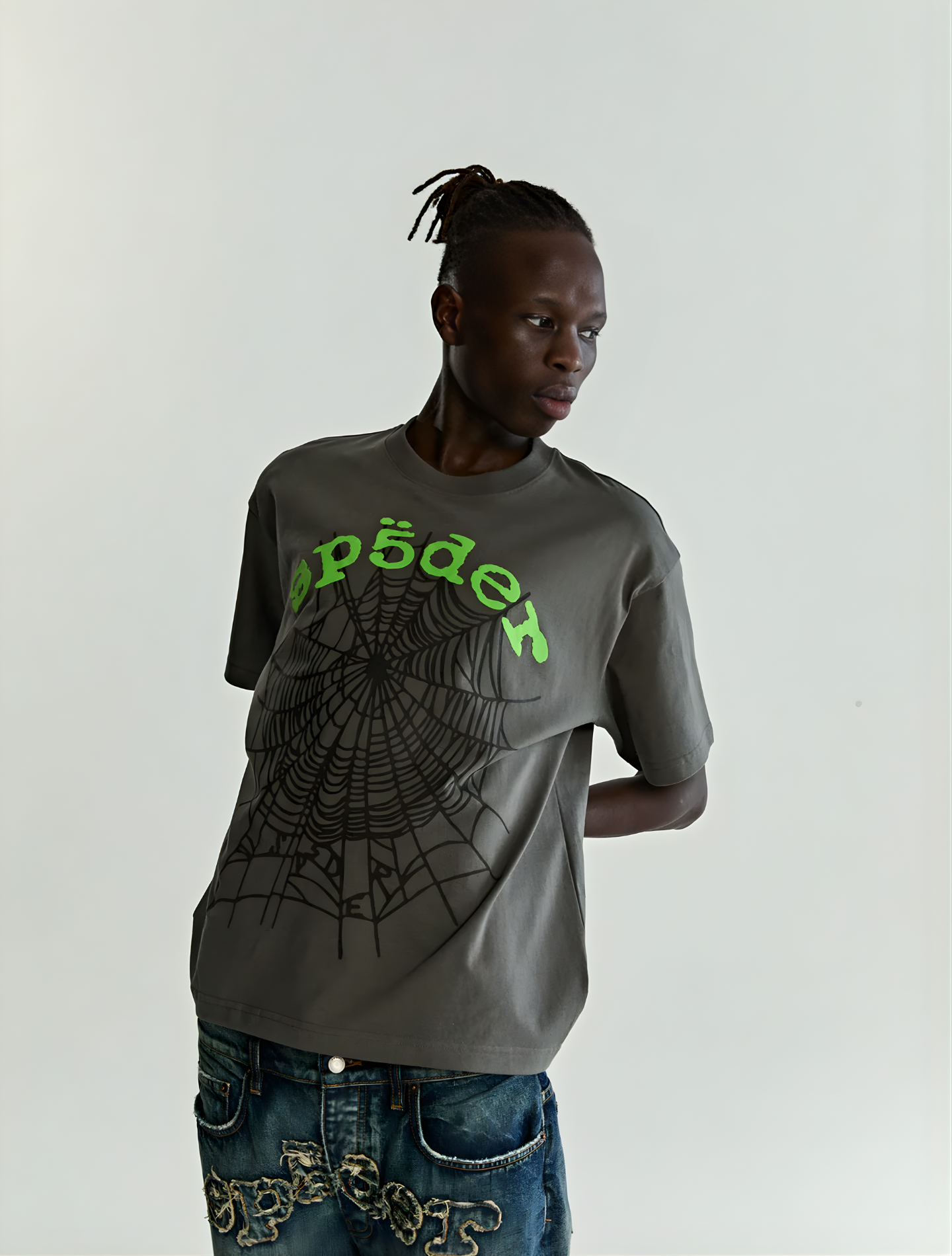 T-SHIRT SP5DER OG WEB V2 TEE SLATE GREY
