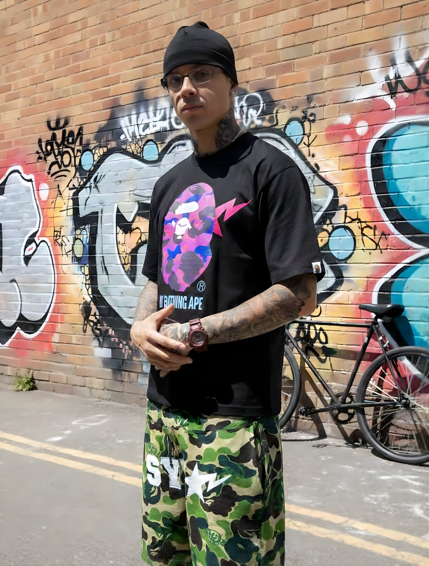 A BATHING APE BIG HEAD TEE