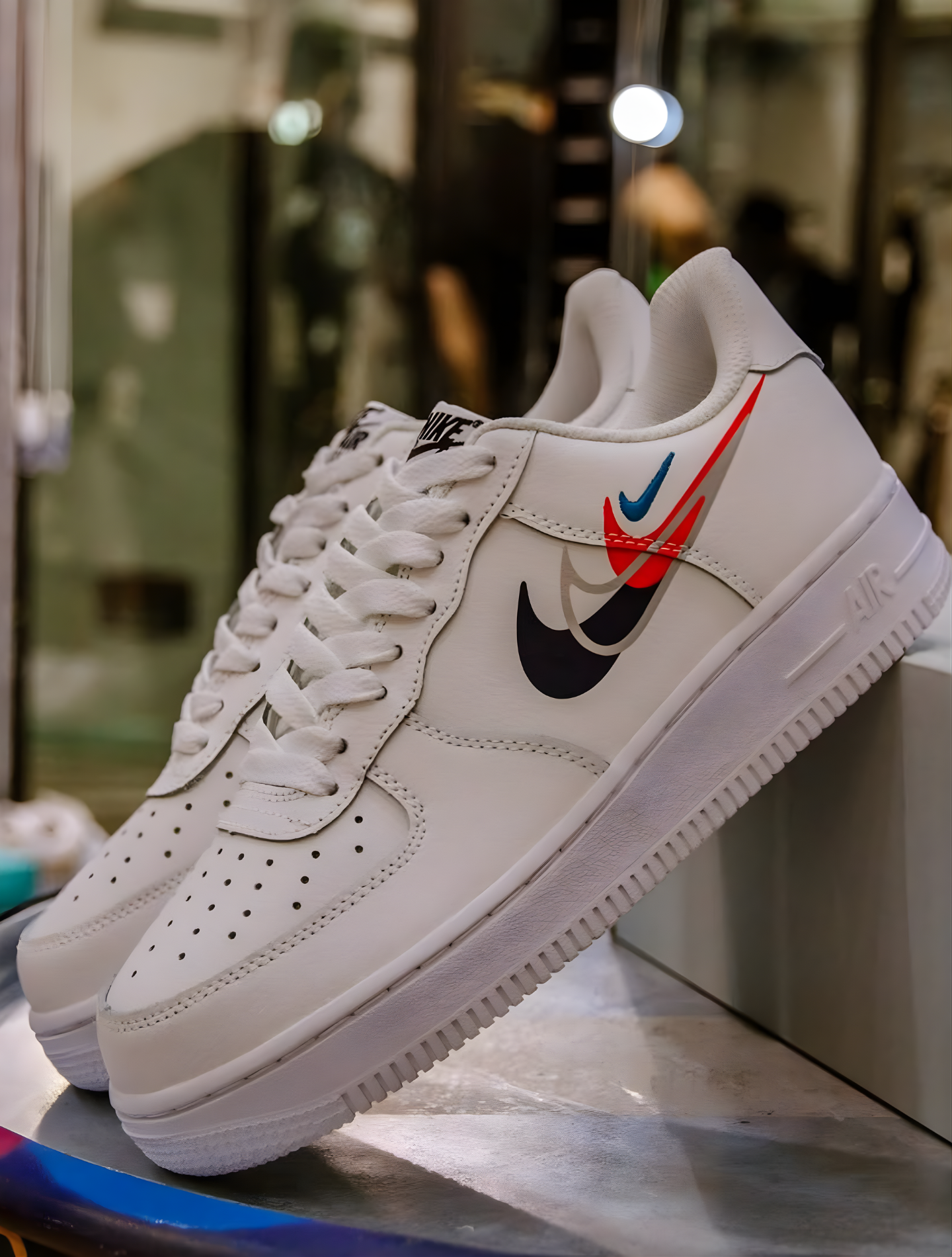 NIKE AIR FORCE 1 LOW 07 QUADRUPLE SWOOSH WHITE