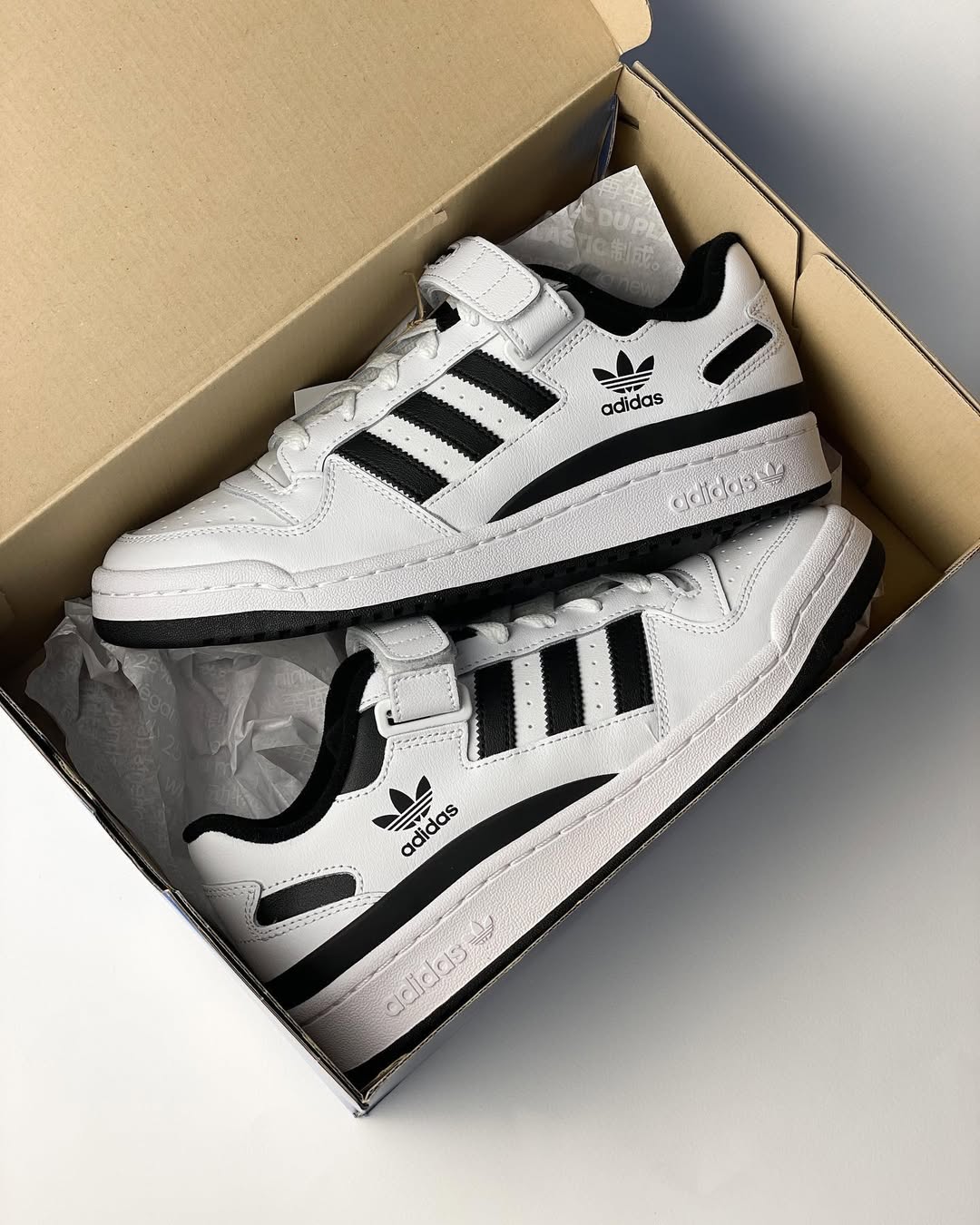 ADIDAS FORUM LOW WHITE BLACK