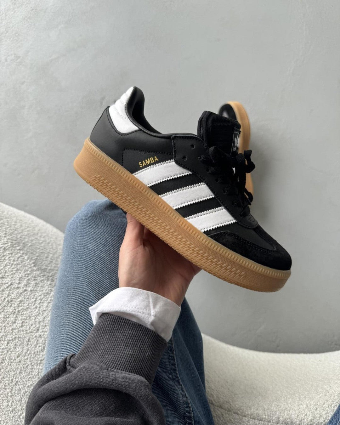 ADIDAS SAMBA XLG CORE BLACK GUM