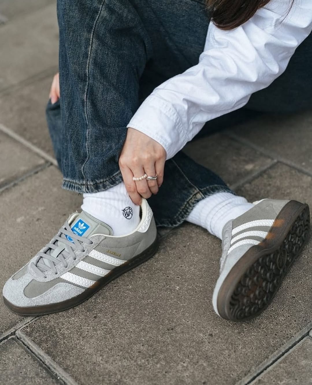 ADIDAS GAZELLE INDOOR DARK GREY WHITE