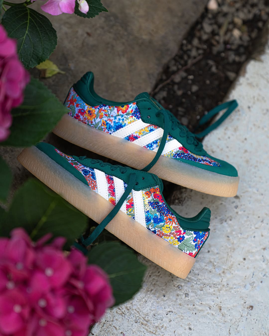 ADIDAS SAMBAE  LIBERTY LONDON "COLLEGIATE GREEN